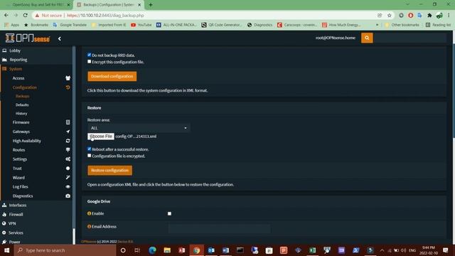 OPNsense Backup and Restore смотреть онлайн