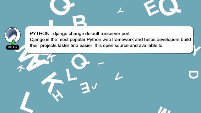 PYTHON : django change default runserver port смотреть онлайн