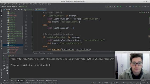 Curso Tkinter - Aula 35 - Auto complete Entry - Python смотреть онлайн
