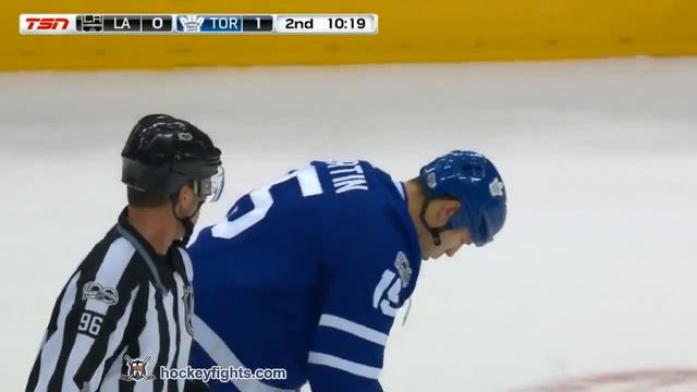 Бой NHL 23.10.2017 Кристиан Фолин vs Мэтт Мартин смотреть онлайн