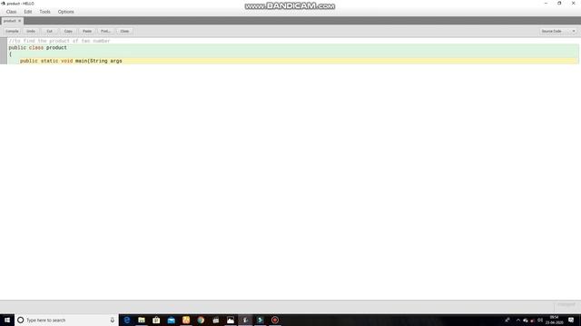Java - Program to find product of two numbers. смотреть онлайн