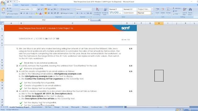 New Perspectives Excel 2019 | Module 5: SAM Project 1b #newperspectives #module5 #samproject1b смотреть онлайн