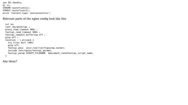 How to Enable Immediate CGI Line Outputs With Nginx, Without Waiting for a CGI Script to Finish? смотреть онлайн