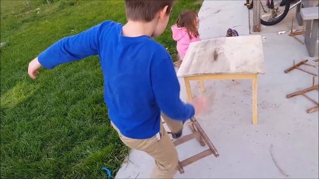 Kid Temper Tantrum Breaks Sister's Wooden Chairs! - Deleted Oh Shiitake Mushrooms Video