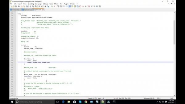 nginx and php installation on windows 10