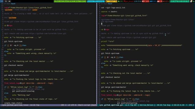 Emacs Bash Scripts To Sync Upstream Repo Linux And Git 2022 08 02 03:15:09 смотреть онлайн