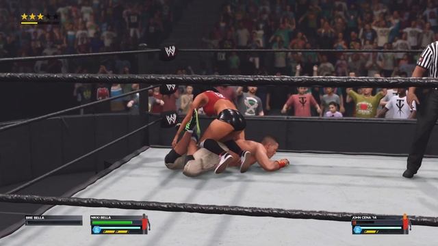 WWE 2k23, Nikki Bella Vs John Cena 14, Intergender Wrestling Mixed Match