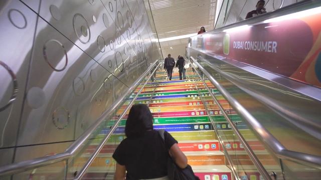 United Arab Emirates, Dubai, Metro Ride From Al Rigga To Deira City Centre