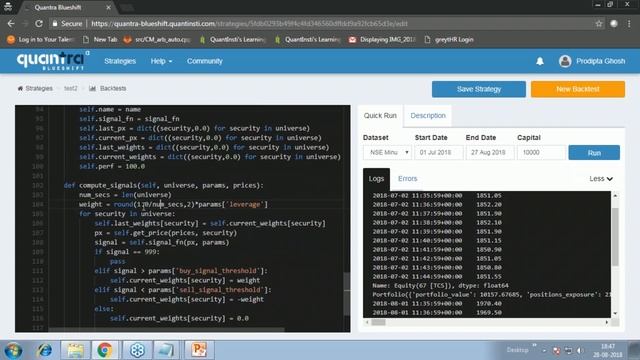 Python Trading Strategies | Create Trading Strategies And Backtest | Portfolio Management Technique смотреть онлайн