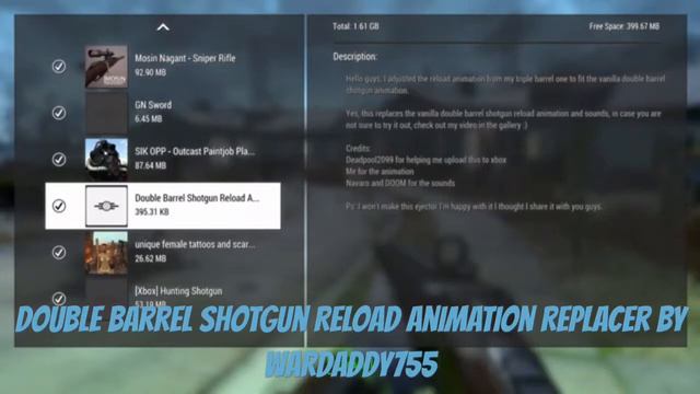 Fallout 4 Xbox One Mods|Double Barrel Shotgun Reload Animation Replacer смотреть онлайн