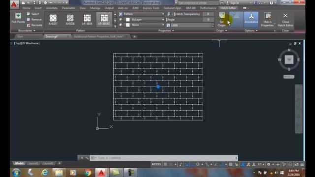 AutoCAD I 23-16 Setting the Hatch Origin Point смотреть онлайн