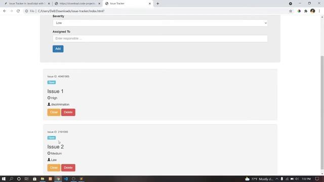 Issue Tracker In JavaScript With Source Code | Source Code & Projects смотреть онлайн