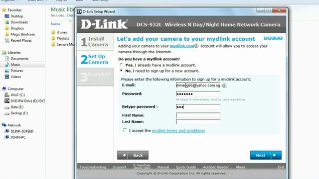 D-Link DCS-932L IP Camera Full registration Guides смотреть онлайн
