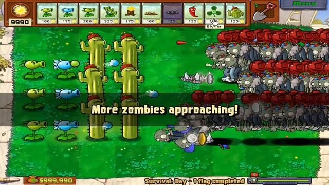 1 Snow Pea vs 9999 Gargantuar vs Zomboni Plants vs Zombies смотреть онлайн