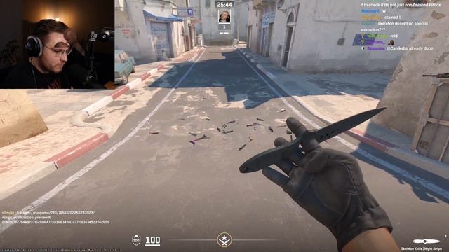 Ohnepixel Reacts To Skeleton Knife Skins In CS2 смотреть онлайн