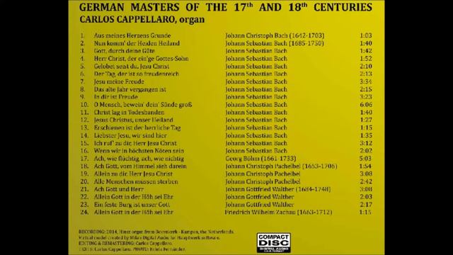 Johann Gottfried Walther: Chorale prelude “Ach Gott und Herr” - Carlos Cappellaro, organ. смотреть онлайн