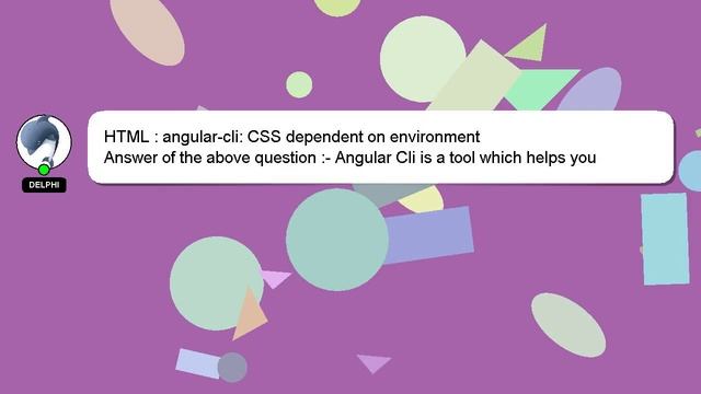 HTML : angular-cli: CSS dependent on environment смотреть онлайн