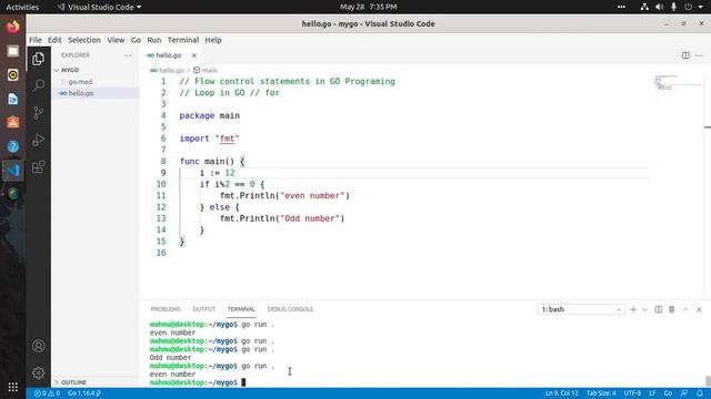 GoLang Tutorial: Flow control in GO | loop, if, if-else, switch, defer | Go Tutorial for Beginners смотреть онлайн