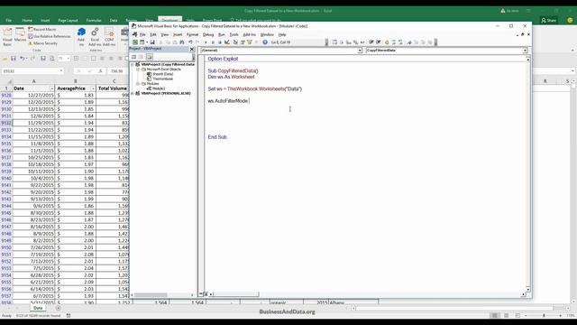Create a Macro to Copy Auto Filtered Dataset to a New Excel Workbook | Excel VBA Tutorial смотреть онлайн