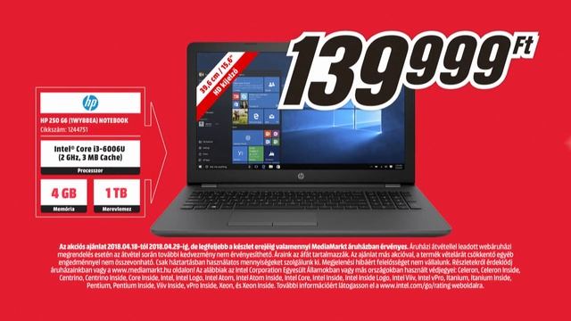 HP 250 G6 (1WY88EA) notebook a MediaMarktban смотреть онлайн