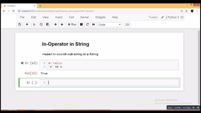 String or Char in Python | Part 3 | In Operator | Len() Function | Python For Data Science смотреть онлайн