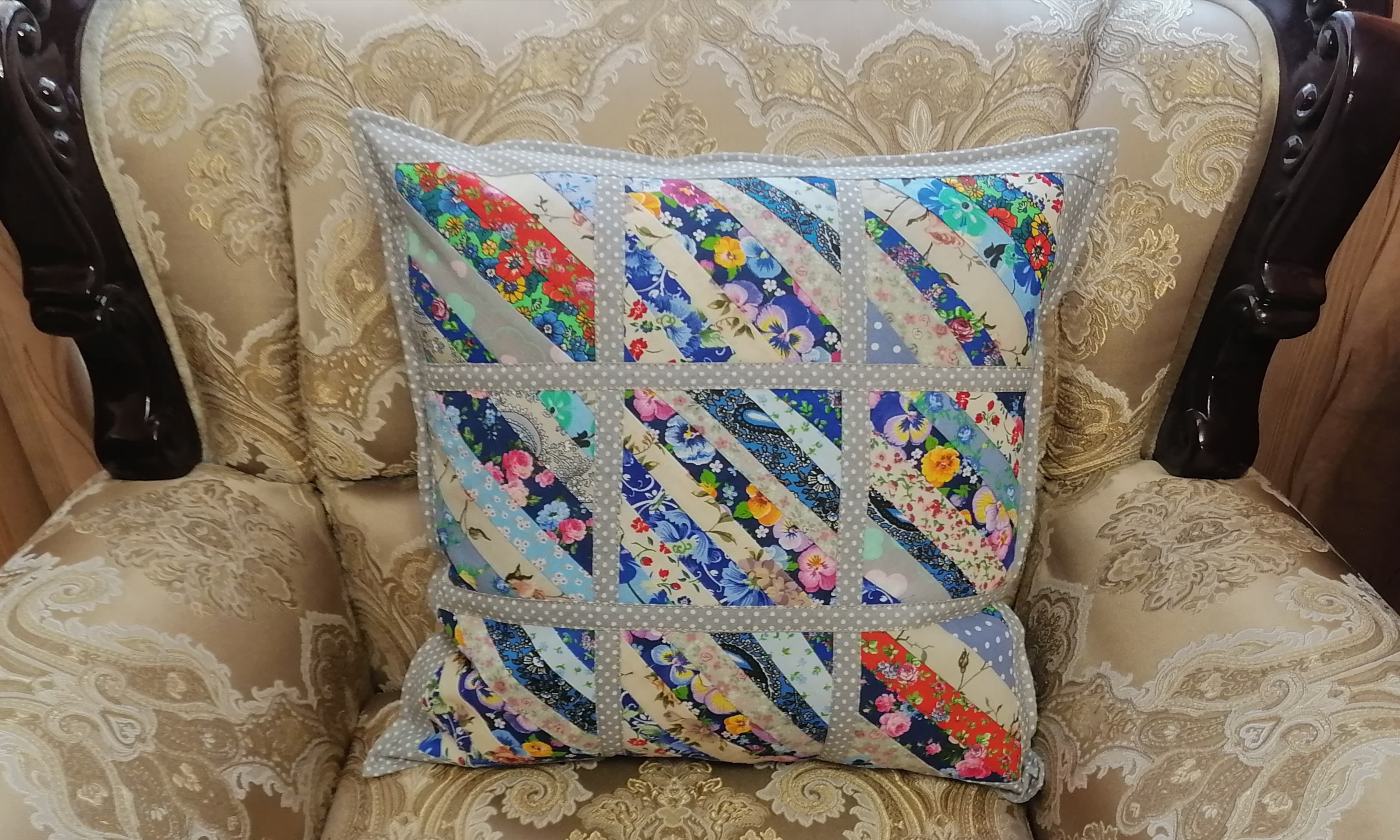 Лоскутная декоративная наволочка своими руками. смотреть онлайн