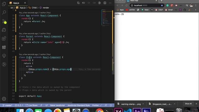 State and Props - Parent Child Relationship - Learn React Quickly - Easy explanation of React Basic смотреть онлайн