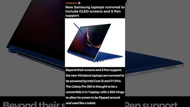 New Samsung laptops rumored to include OLED screens and S Pen support смотреть онлайн