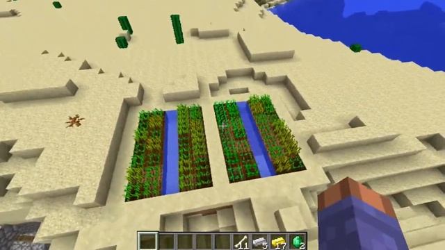 Cool Desert temple, emeralds, npc village Minecraft seed 1.7.10 смотреть онлайн