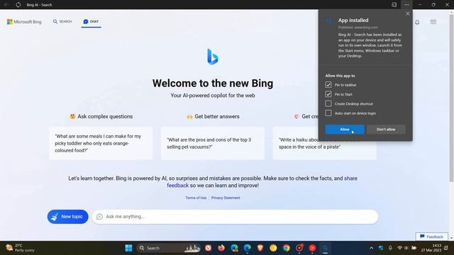 How To Create A Windows App For The New Bing Chat In Microsoft Edge