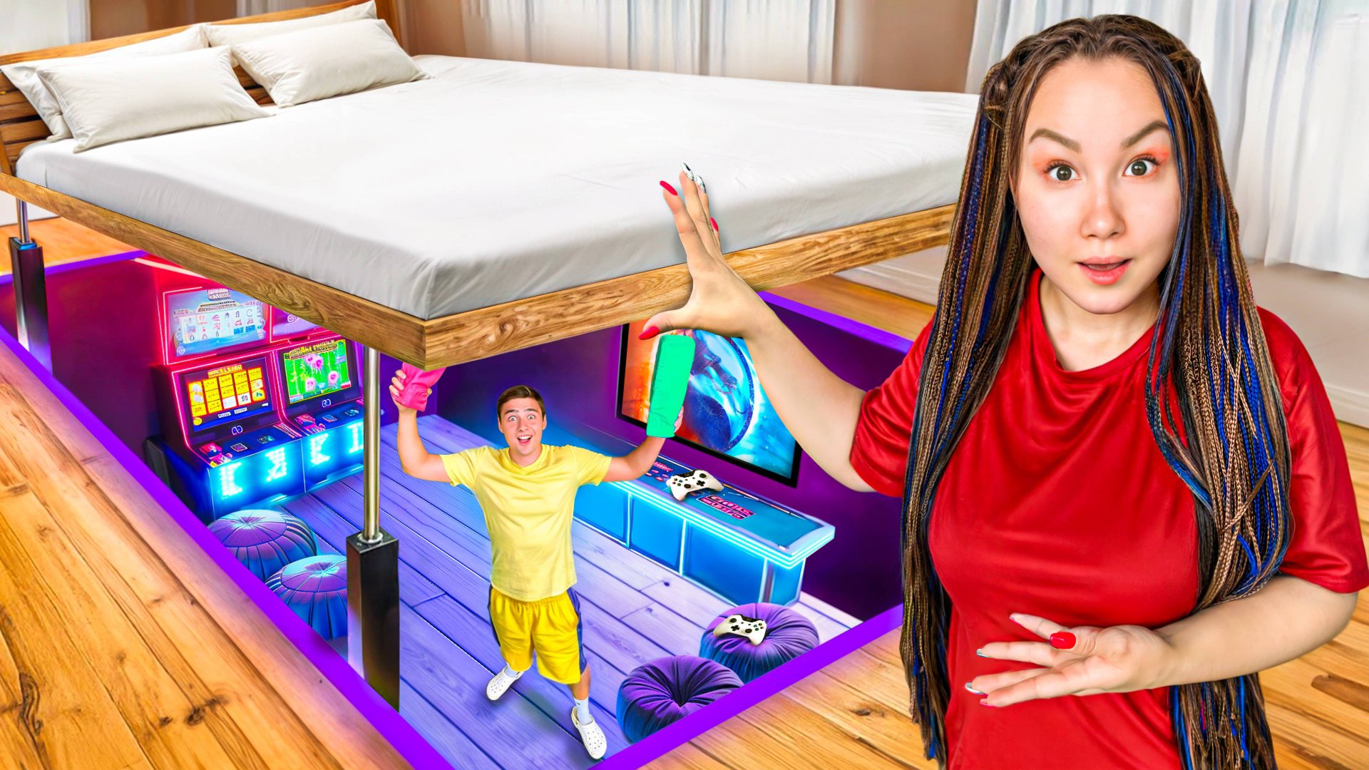 Построили Секретные Комнаты, Которые Вы Никогда Не Найдете ! смотреть онлайн