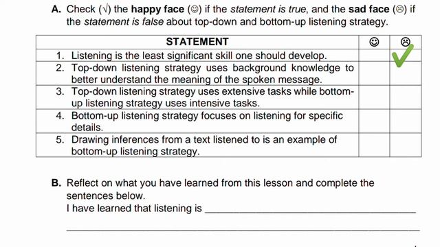 LISTENING STRATEGIES Part 2 English Grade 7 Quarter 2 Module 2 смотреть онлайн