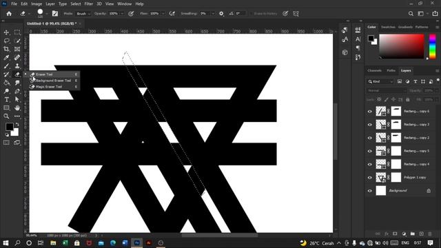 Cara membuat logo monogram inisial R + S di adobe photoshop смотреть онлайн