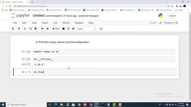 Print the numpy version and the configuration | Python Tutorial For Beginners #Shaheencodingzone смотреть онлайн