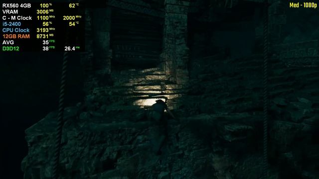 Shadow of the Tomb Raider / RX560 4GB + i5-2400 / 1080p, All Settings смотреть онлайн