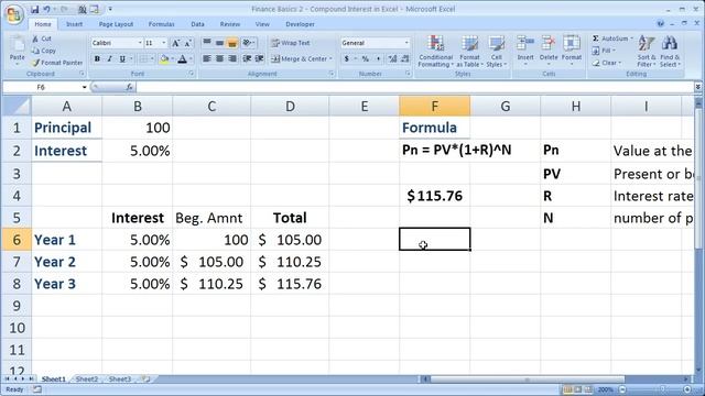 Finance Basics 2 - Compound Interest in Excel смотреть онлайн