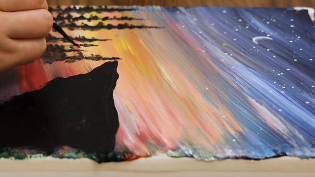 Как написать красивую картину акрилом... смотреть онлайн