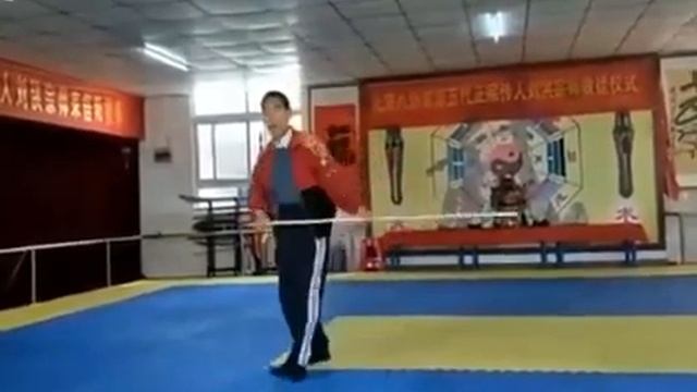 Учитель Ли Хун (刘洪) демонстрирует багуа цисин гань (八卦七星杆) или "7-ми звёздная палка 8 триграмм". смотреть онлайн