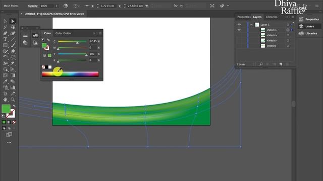 Adobe Illustrator Tutorial: Mesh Tool Gradient Curves смотреть онлайн