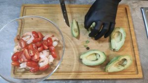 Салат с креветками и авокадо | салатная заправка с бальзамическим уксусом