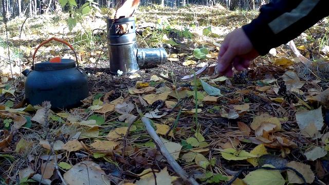 Турбо-печка . Жарю картошку в лесу. смотреть онлайн