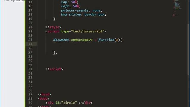 Circle Around Mouse Cursor (Javascript Tutorial) смотреть онлайн
