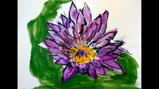 Yves Borredon présente la naissance d'un tableau : fleur de lotus 2 смотреть онлайн