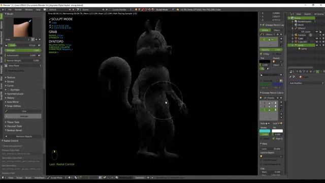 Grafik tablet ile Dijital Heykel çalışması deneme 3 Blender 3D 2 79b digital sculpture experiment смотреть онлайн