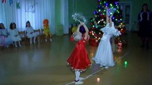 Танец гимнасток на канате, новогодний утренник "Цирк"