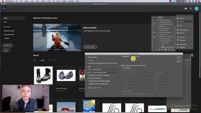 How to Convert Multiple Images to Grayscale Using Photoshop CC Droplets EASY (4k UHD) смотреть онлайн