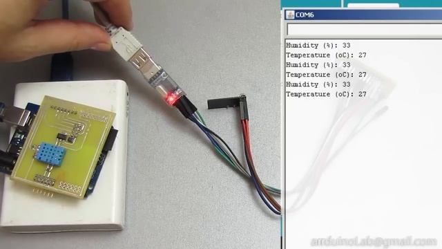 Радиомодули nRF24L01 и Arduino, часть 2, датчик DHT11 смотреть онлайн