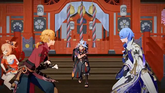【MMD Genshin Impact】 トンデモワンダーズ / Tondemo Wonders 【Itto Ayato Thoma Ayaka Yoimiya】