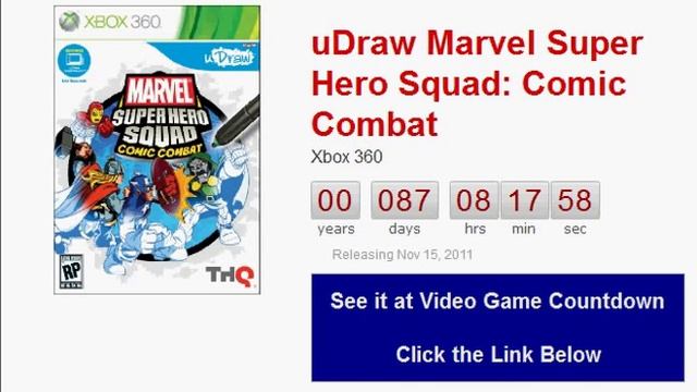 uDraw Marvel Super Hero Squad Comic Combat Xbox 360 Countdown смотреть онлайн
