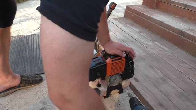 Как завести бензокосу триммер без стартера смотреть онлайн
